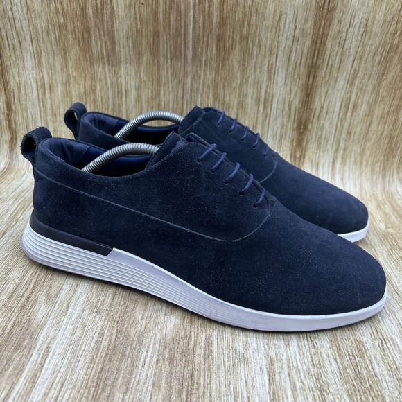 Wolf & Shepherd Crossover Longwing Men's Size 11‎ Blue Suede Oxford Casual Shoes